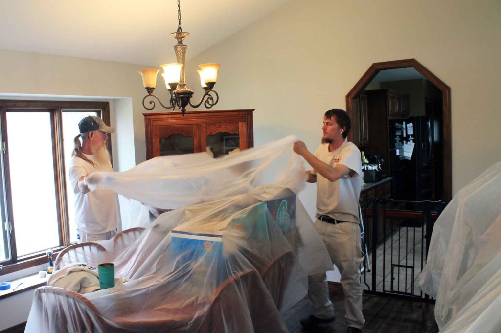 Forshee Wichita house painters tarp clean no mess