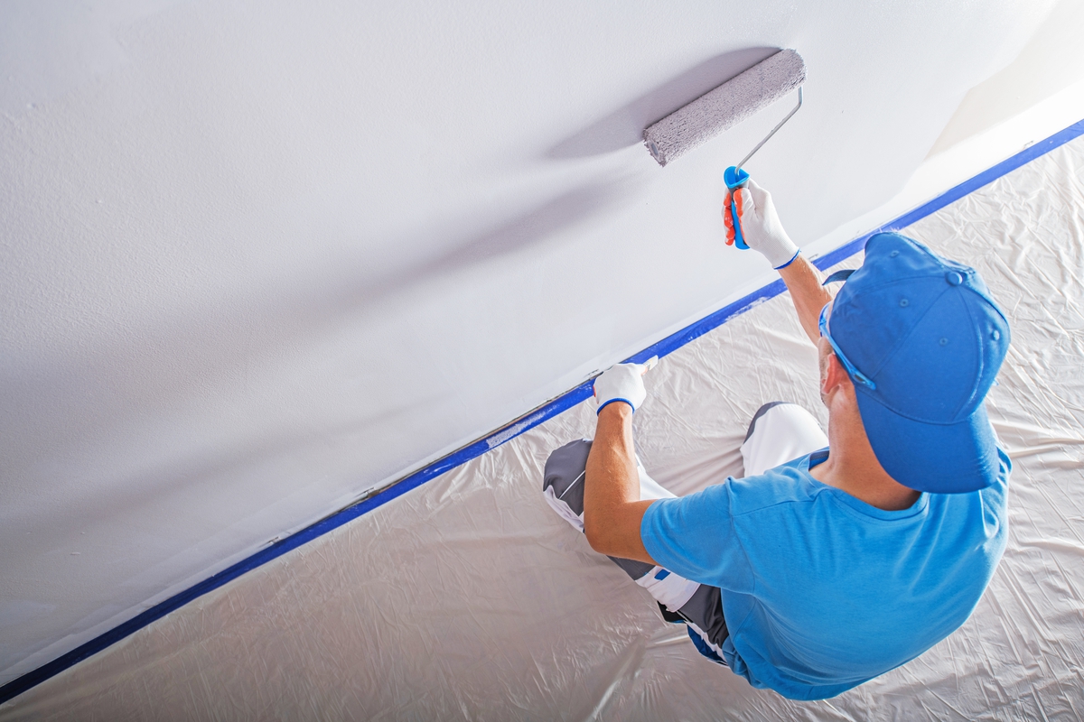 wichita painter residential interior painting white roller